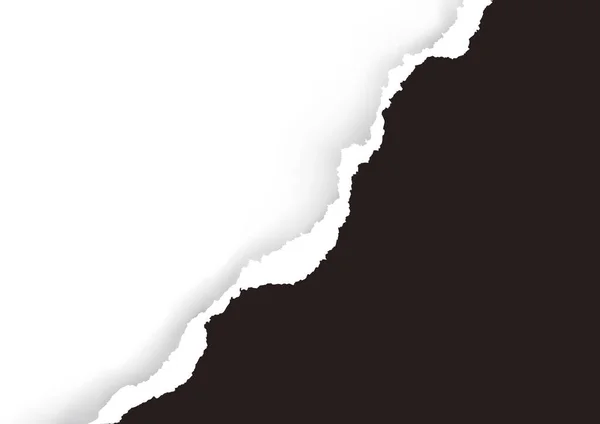 Fond Papier Déchiré Noir Modèle Bannière Illustration Papier Déchiré Placez — Image vectorielle