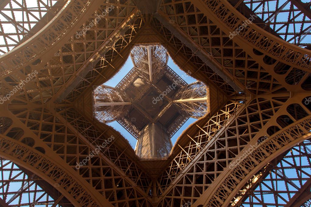 Pictures: eiffel tower inside | Paris Eiffel Tower from inside view