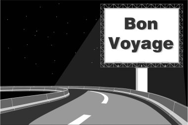 Ekspres twilight saat vektör çizim, Billboard reklamı