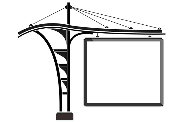 Пустой рекламный щит с векторной иллюстрацией в современном стиле — стоковый вектор