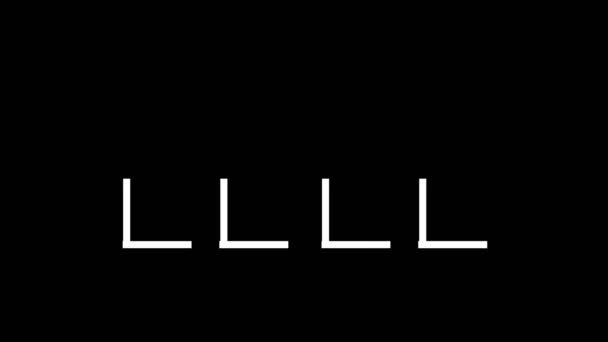 快乐新年2020招牌设计与运动白色文字平面风格的黑色背景 — 图库视频影像
