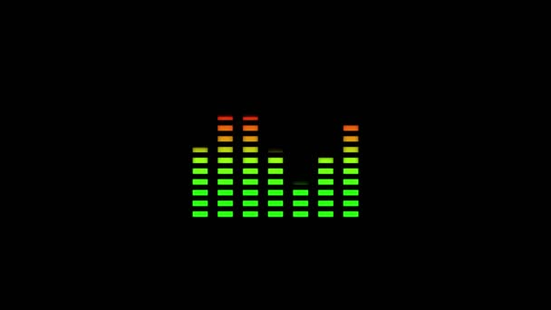 Animation Waveform Visualization Audio Wave Color Changing Green Red Black — Stock Video