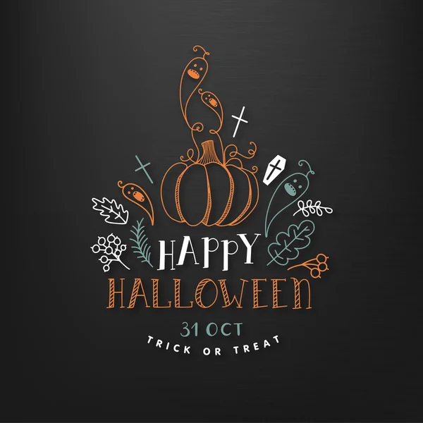Feliz Halloween letras . — Vector de stock