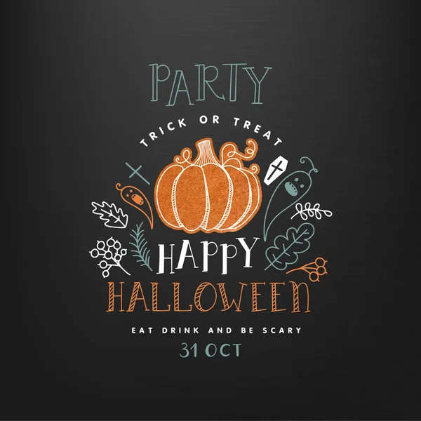 Gelukkig halloween belettering. — Stockvector