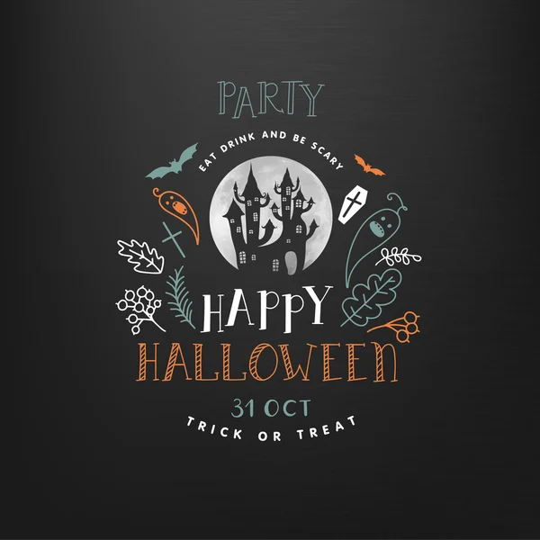 Feliz Halloween letras . — Archivo Imágenes Vectoriales