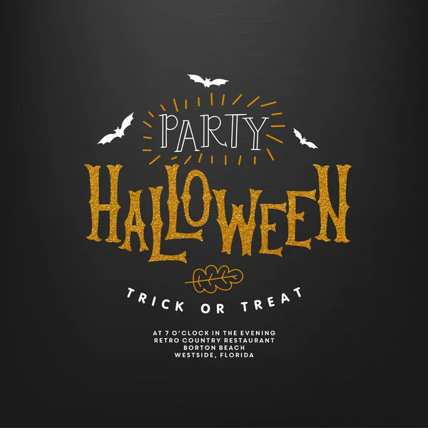 Gelukkig halloween belettering. — Stockvector