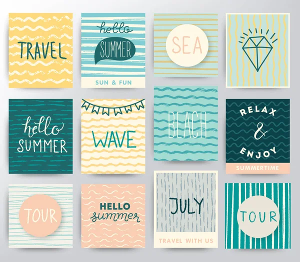 Set illustrazione viaggio — Vettoriale Stock