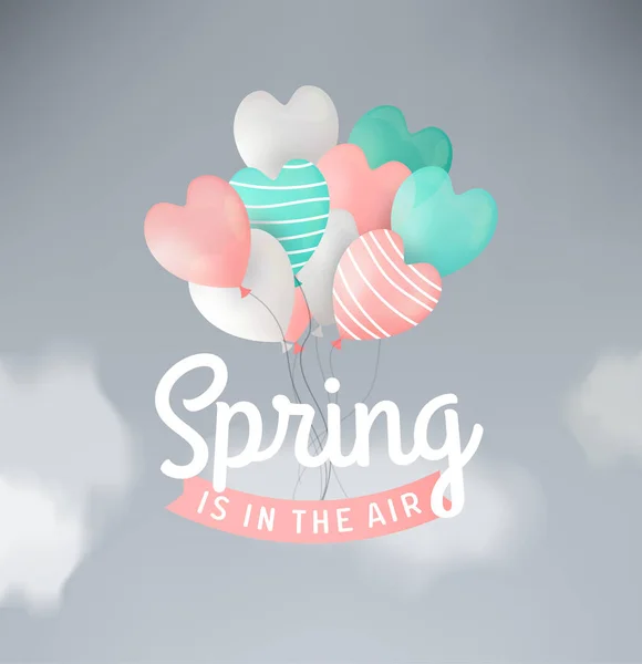 La primavera está en el aire ilustración — Vector de stock