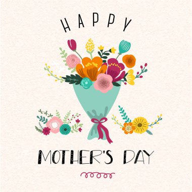 Mutlu anneler günü illüstrasyon