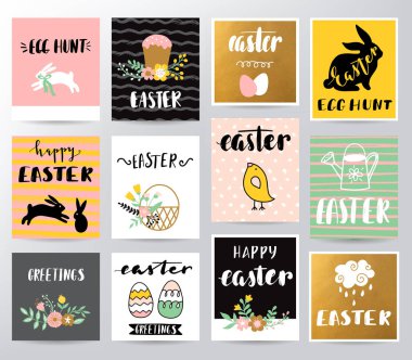 Paskalya selamlar illüstrasyon