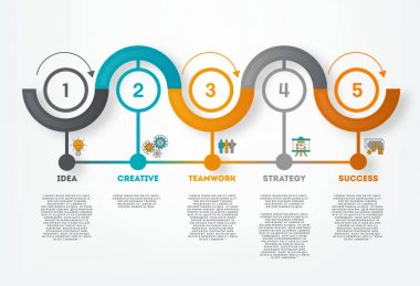 Infographics vektör modern çizim