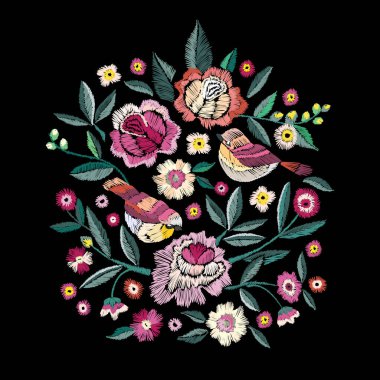 Moda vektör nakış 