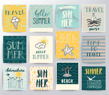 Soyut vektör modern tropikal set