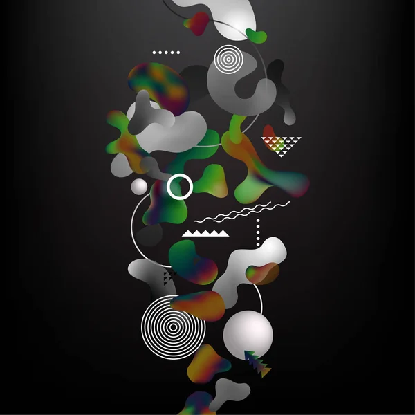 Fluide Abstrait Bulles Colorées Fond Vectoriel — Image vectorielle