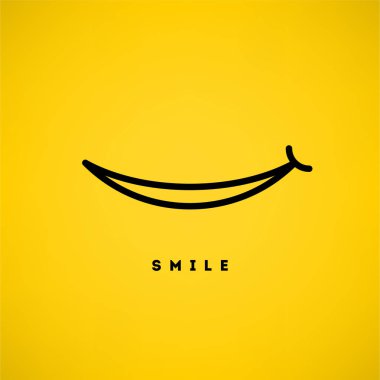 Simge vektör tasarım şablonu gülümse