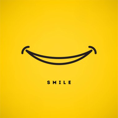Simge vektör tasarım şablonu gülümse