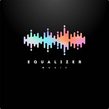 Müzik dalga vektör holografik çizim