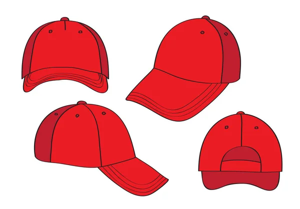 Пустые красные шапки — стоковый вектор