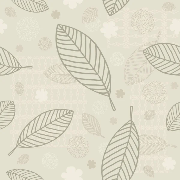 Varrat nélküli levelek háttér — Stock Vector