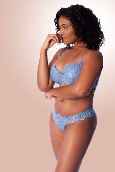 Sexy happy woman in lingerie