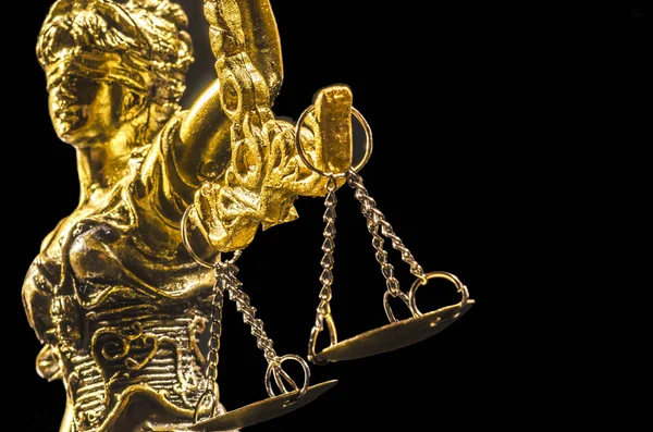 Estatua de oro de lady Justice — Foto de Stock