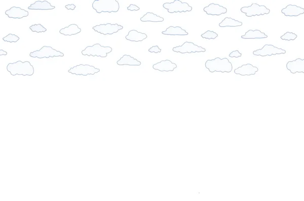 Nuvens brancas sobre um fundo branco — Fotografia de Stock