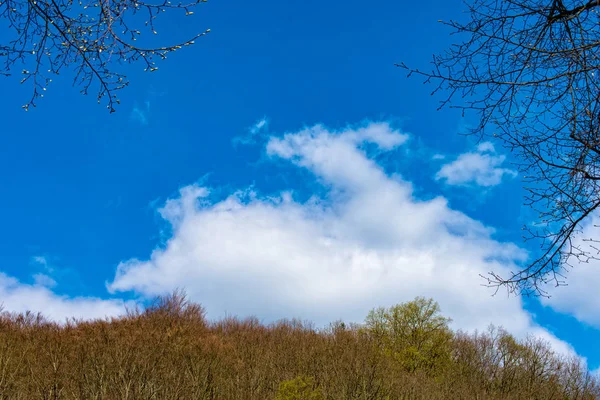 하얀 구름을 가진 푸른 하늘 — 스톡 사진