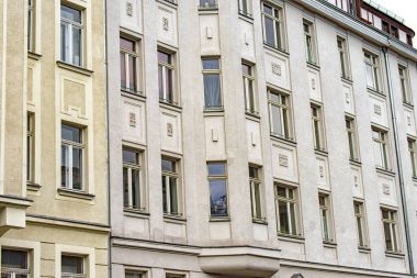 Bir Leipzig bölgesinde bir müzikholün evin cephe