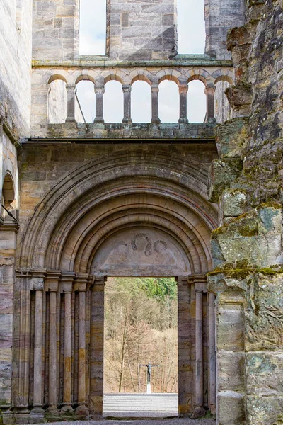 Klooster ruïnes in Paulinzella in Thüringen Duitsland — Stockfoto