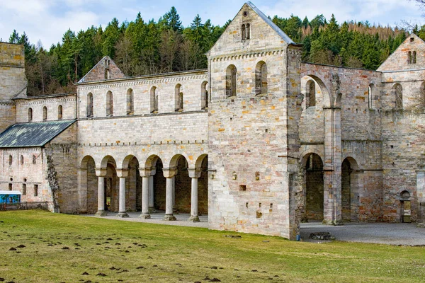 Klooster ruïnes in Paulinzella in Thüringen Duitsland — Stockfoto