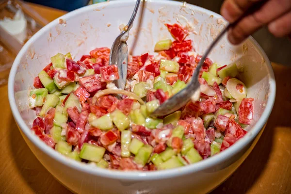 karışık salata salata kasesi