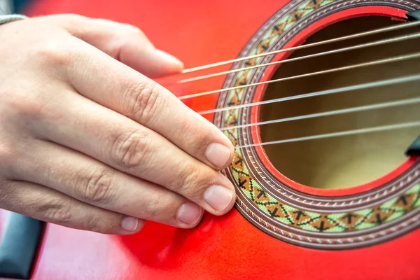 Hand movement while playing a guitar