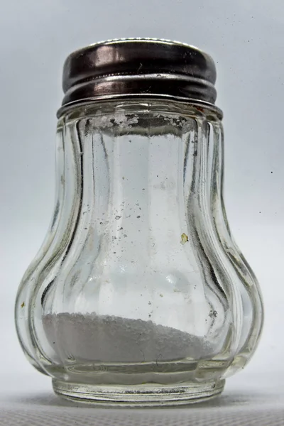 Salt shaker on white background — Stock Photo, Image