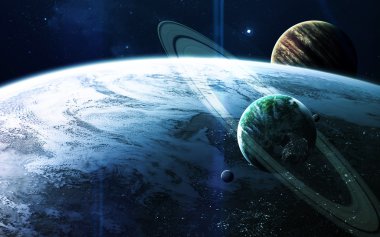 Arka plan bilimsel - gezegenler uzay, Bulutsusu ve yıldız. NASA'ın nasa.gov tarafından döşenmiş bu görüntü unsurları