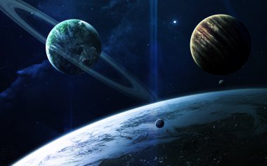 Arka plan bilimsel - gezegenler uzay, Bulutsusu ve yıldız. NASA'ın nasa.gov tarafından döşenmiş bu görüntü unsurları