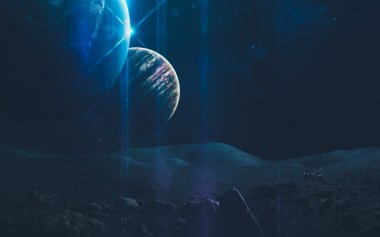 Arka plan bilimsel - gezegenler uzay, Bulutsusu ve yıldız. NASA'ın nasa.gov tarafından döşenmiş bu görüntü unsurları