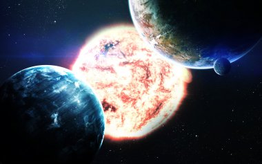 Arka plan bilimsel - gezegenler uzay, Bulutsusu ve yıldız. NASA'ın nasa.gov tarafından döşenmiş bu görüntü unsurları