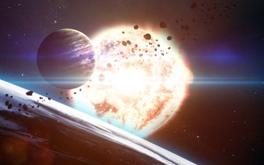 Arka plan bilimsel - gezegenler uzay, Bulutsusu ve yıldız. NASA'ın nasa.gov tarafından döşenmiş bu görüntü unsurları