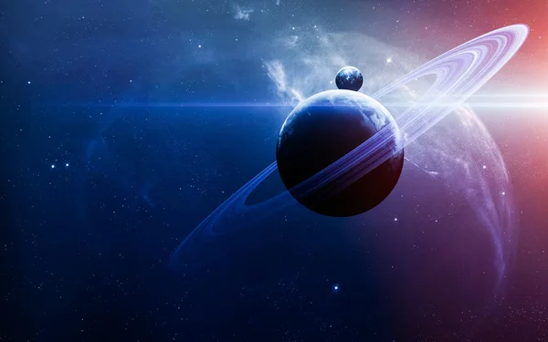 Abstrakta vetenskapliga bakgrund - planeter i rymden, nebulosa och stjärnor. Delar av denna bild från Nasa nasa.gov — Stockfoto