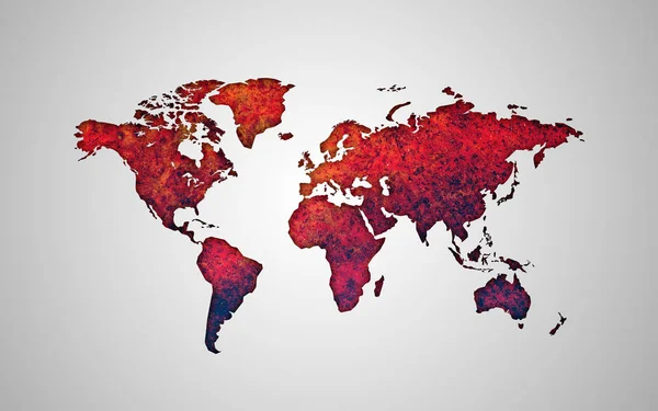 Mapa planety země s krásnou texturou, kosmické — Stock fotografie