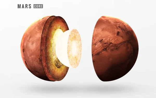 Внутренняя структура Марса. Элементы этого изображения предоставлены НАСА — стоковое фото