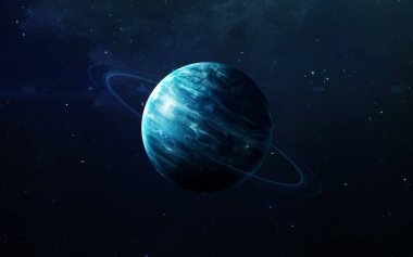 Uranüs - yüksek çözünürlüklü güzel sanat Güneş Sistemi gezegenini sunar. NASA tarafından desteklenen bu görüntü ögeleri