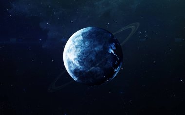 Neptün - Yüksek çözünürlüklü güzel sanat Güneş Sistemi gezegenini sunar. NASA tarafından desteklenen bu görüntü ögeleri