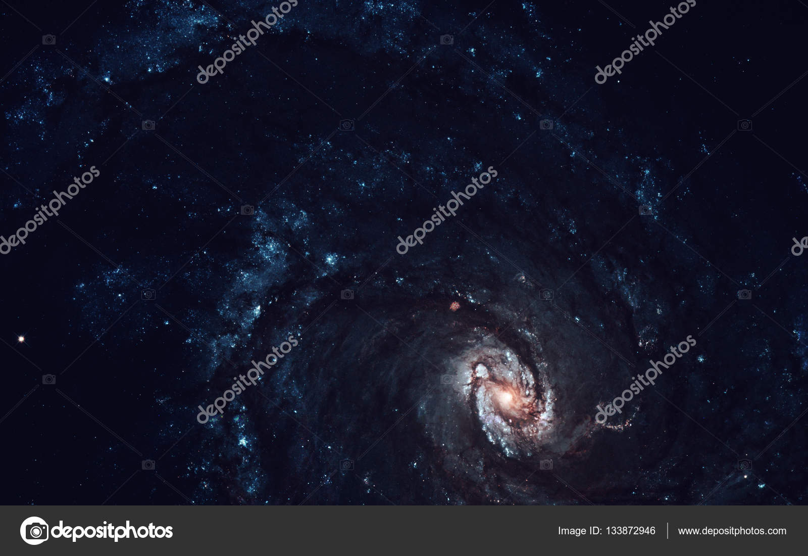Arte Do Espaço Profundo Nebulosas Planetas Galáxias E Estrelas Em