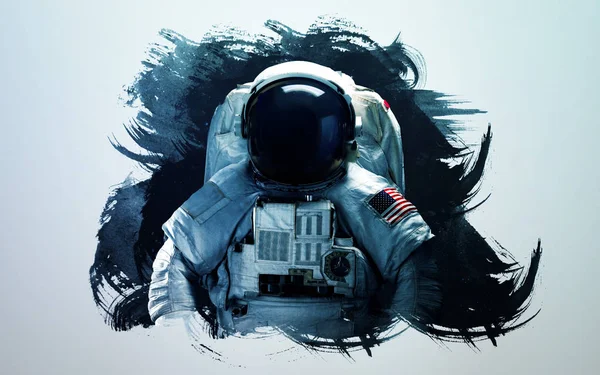 Astronot uzaya modern sanat. Nasa tarafından döşenmiş bu görüntü unsurları.