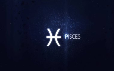 Burç - balık. Nasa tarafından döşenmiş bu görüntü unsurları