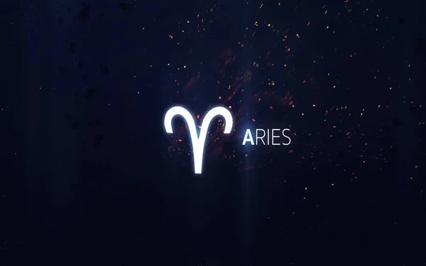 Signo del zodíaco - Aries. Elementos de esta imagen proporcionados por la NASA — Foto de Stock