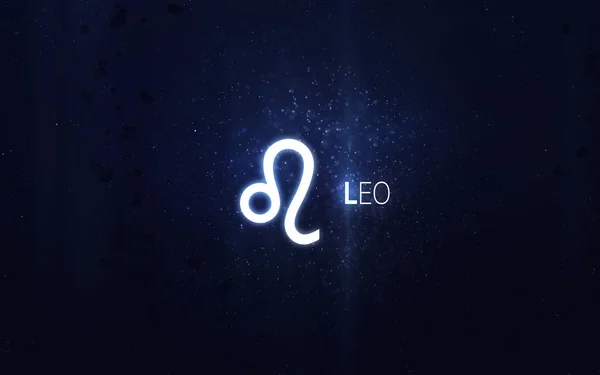 Zodiákus jele - Leo. Ez a kép a Nasa berendezett elemei — Stock Fotó