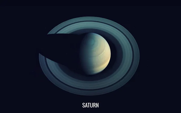 Saturn. Elementy tego obrazu dostarczone przez Nasa — Zdjęcie stockowe