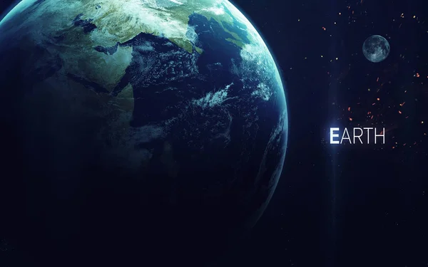 Föld - Nagy felbontású gyönyörű művészet bemutatja bolygó a Naprendszer. A NASA által biztosított képelemek — Stock Fotó